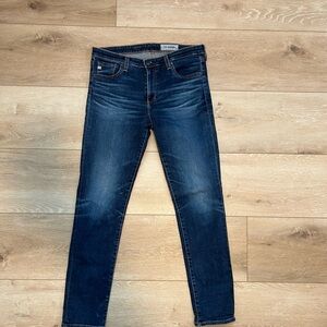 Ag Adriano Goldschmied Blue Skinny Jeans Premium Denim